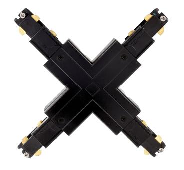 Preview: 3-Phasen Schienensystem - D Line DALI X-Verbinder links-links-rechts-rechts, schwarz