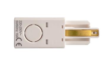 Preview: 1-Phasen Schienensystem - D One Einspeiser, rechts, weiß