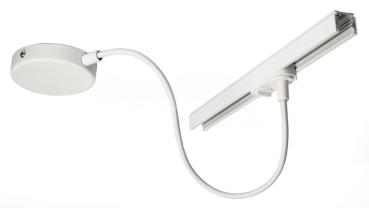 Preview: 1-Phasen Schienensystem - D One Flexeinspeiser mit Deckenbaldachin, weiß