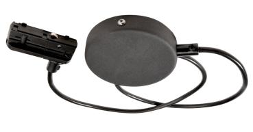 1-Phasen Schienensystem - D One Flexeinspeiser mit Deckenbaldachin, schwarz