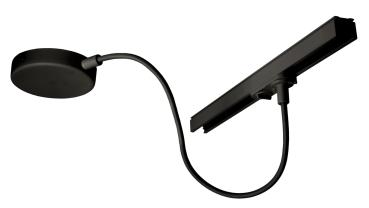 Preview: 1-Phasen Schienensystem - D One Flexeinspeiser mit Deckenbaldachin, schwarz