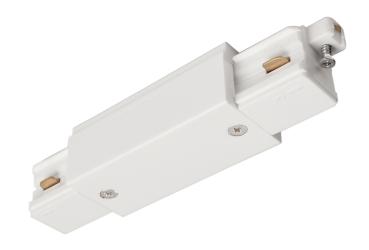 1-Phasen Schienensystem - D One Längsverb. mit Einspeisem. links-rechts, weiß