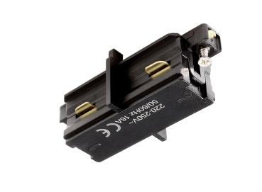 1-Phasen Schienensystem - D One Mini-Längsverbinder, schwarz