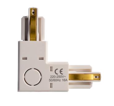 Preview: 1-Phasen Schienensystem - D One 90°-Verbinder, links, weiß