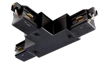 1-Phasen Schienensystem - D One T-Verbinder, rechts-links-links, schwarz