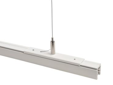 Preview: 1-Phasen Schienensystem - D One Seilabhängungshalter mit 3m Abhängeseil, weiß