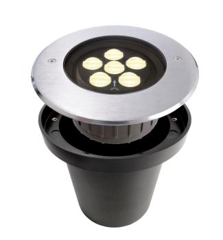 Bodeneinbauleuchte - Canum Asymmetrisch, 12 W, 3000 K, Silber