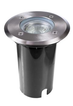 Bodeneinbauleuchte - Aton Round Set, 1x max. 7 W GU10, Schwarz