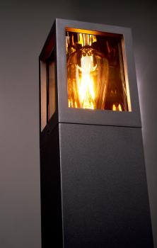 Pollerleuchte - Facado 2 Square getönt 650mm, 1x max 20 W, E27, Dunkelgrau