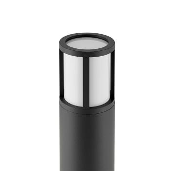 Preview: Pollerleuchte - Facado 2 Round opal 650mm, 1x max 20 W, E27, Dunkelgrau