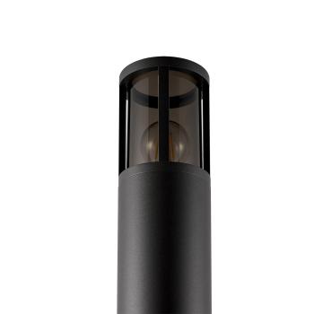 Preview: Pollerleuchte - Facado 2 Round getönt 1000mm, 1x max 20 W, E27, Dunkelgrau