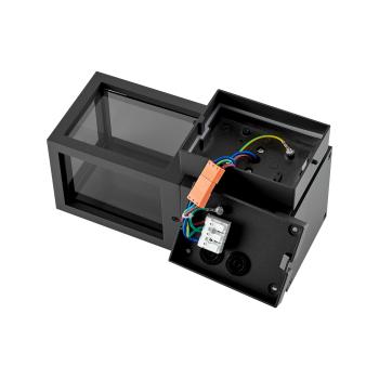 Preview: Wandaufbauleuchte - Facado 2 Square getönt, 1x max 20 W, Dunkelgrau