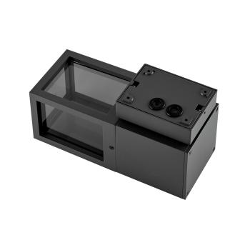 Preview: Wandaufbauleuchte - Facado 2 Square getönt, 1x max 20 W, Dunkelgrau