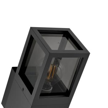 Wandaufbauleuchte - Facado 2 Square getönt, 1x max 20 W, Dunkelgrau