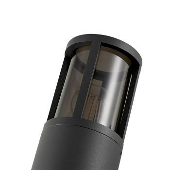 Preview: Wandaufbauleuchte - Facado 2 Round getönt, 1x max 20 W, Dunkelgrau