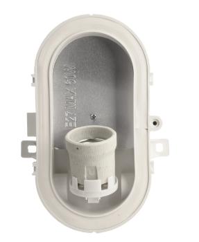 Preview: Decken- und Wandaufbauleuchte - Sotano Retro, oval, 1x max. 60 W E27, Weiß