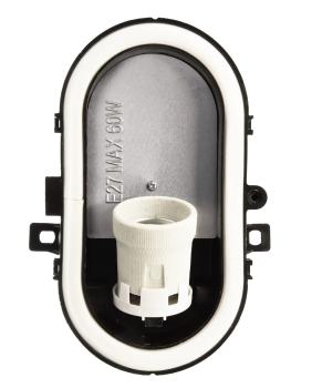 Preview: Decken- und Wandaufbauleuchte - Sotano Retro, oval, 1x max. 60 W E27, Schwarz