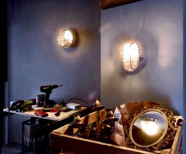 Preview: Decken- und Wandaufbauleuchte - Sotano Retro, oval, 1x max. 60 W E27, Schwarz