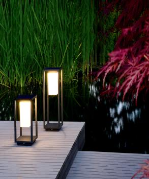 Preview: Solaraufbauleuchte - Samas Solar Motion 340 mm, 2,2 W, 3000 K, Grau