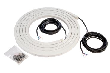 Preview: LED Stripe - D Flex Line Top-View, Neon, 24V-10W, RGB/3000K, 5m, PU