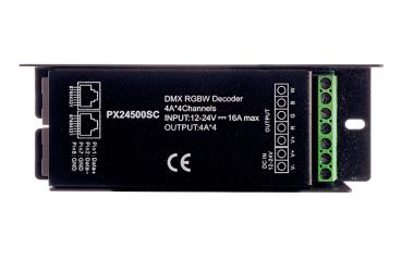 Preview: Niedervolt DMX Dimmer (CV, DC) - LED Dimmer R-DMX 3+1 Kanal / 12-24V