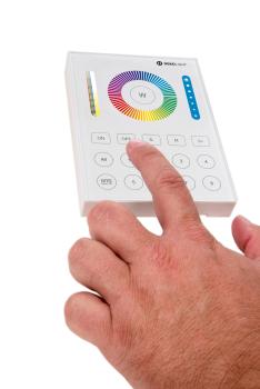 Preview: Steuerung RF - RF-smart, Wandfernb., weiß, 8 Zo, Single/CCT/RGB/RGBW/RGB+CCT