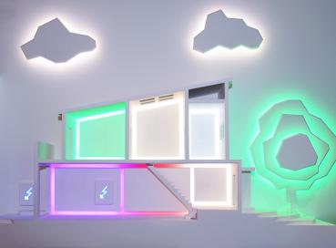 Preview: Steuerung RF - RF-smart, Wandfernb., weiß, 8 Zo, Single/CCT/RGB/RGBW/RGB+CCT