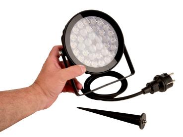 Erdspießstrahler - RF-smart, Spot, 25W, RGB+2700-6500 K, Schwarz