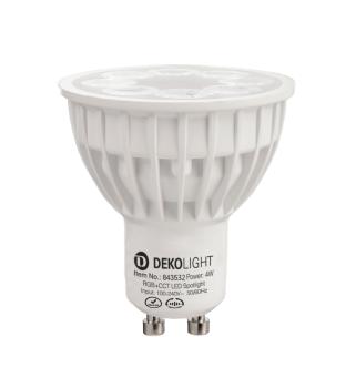 Leuchtmittel - RF-smart, GU10, RF+Zigbee, 4 W, RGB+2700-6500 K, 25 Grad