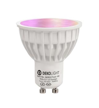 Preview: Leuchtmittel - RF-smart, GU10, RF+Zigbee, 4 W, RGB+2700-6500 K, 25 Grad