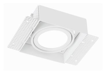 Mechanisches Systemzubehör - Kardaneinsatz 1-fach ohne Rahmen für Modular System COB, Weiß, 120x120 mm