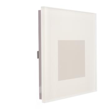 Preview: Mechanisches Systemzubehör - Glas-Abdeckung milchig eckig weiß für Alwaid