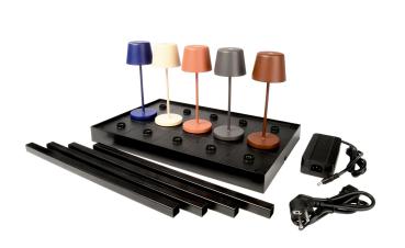 Preview: Elektrisches Systemzubehör - 15-fach Ladestation inkl. Netzgerät für Leuchte Canis Mini