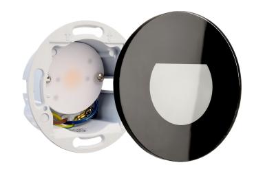 Preview: Mechanisches Systemzubehör - Glas-Abdeckung milchig rund schwarz für Alwaid