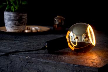 Preview: Elektrisches Systemzubehör - Segula E27 Fassung für Design-Bulb, schwarz, 2m Stoffkabel & Baldachin