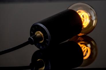 Preview: Elektrisches Systemzubehör - Segula E27 Fassung für Design-Bulb, schwarz, 2m Stoffkabel & Baldachin