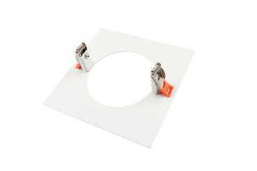 Preview: Mechanisches Montagezubehör - Reduzierring eckig 155/95 mm, Verkehrsweiß