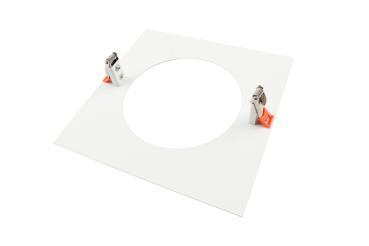 Preview: Mechanisches Montagezubehör - Reduzierring eckig 210/135 mm, Verkehrsweiß