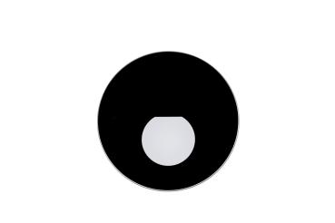 Mechanisches Systemzubehör - Abdeckung Round Glas für Alwaid Pro, halbrund Lichtkegel, Schwarz