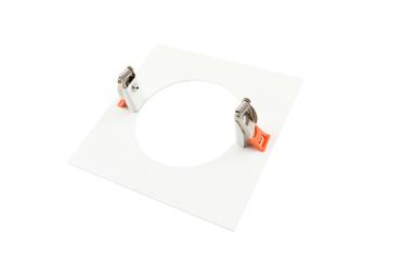 Preview: Mechanisches Montagezubehör - Reduzierring eckig 155/95 mm, Signalweiß