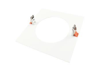 Preview: Mechanisches Montagezubehör - Reduzierring eckig 210/135 mm, Signalweiß