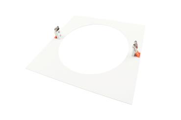 Preview: Mechanisches Montagezubehör - Reduzierring eckig 280/210 mm, Signalweiß