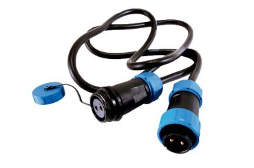 Elektrisches Montagezubehör - Weipu HQ 12/24/48V Verbindungskabel 2-polig