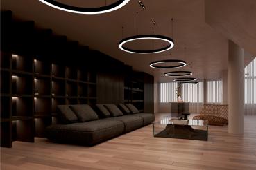 Preview: Pendelleuchte - Lautaro 900/60 Up/Down Opal P3, 84 W, DALI, 2700 K, Weiß