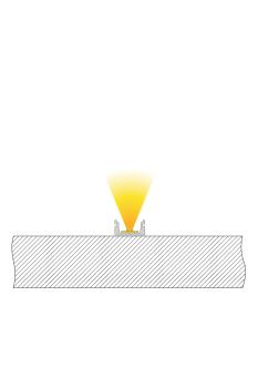 Preview: Profil - U-Profil flach AU-01-08, 2m, Weiß