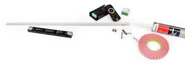 Preview: Profil - U-Profil flach AU-01-10, 1m, Silber