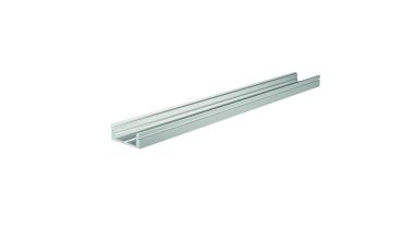 Profil - U-Profil flach AU-01-12, 2m, Silber