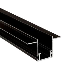 Profil - Combo Fassade Montageprofil mit Flügel, 3mm, 3m schwarz