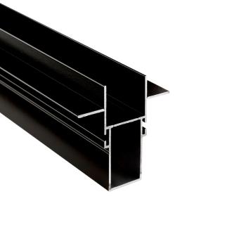Profil - Combo Einbau Trafoprofil mit Flügel, 13mm, 1 m schwarz