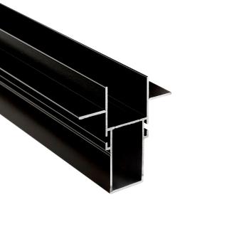 Profil - Combo Einbau Trafoprofil mit Flügel, 13mm, 2m schwarz
